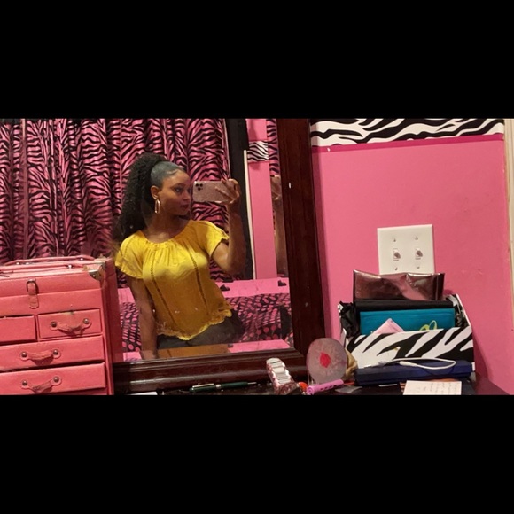 Rue 21 Brand Yellow Off the Shoulder Blouse - Picture 5 of 6